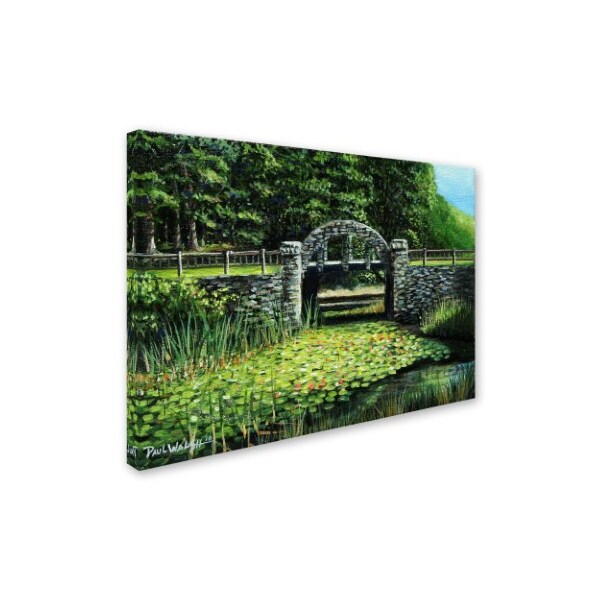 Paul Walsh 'Garden Bridge' Canvas Art,24x32